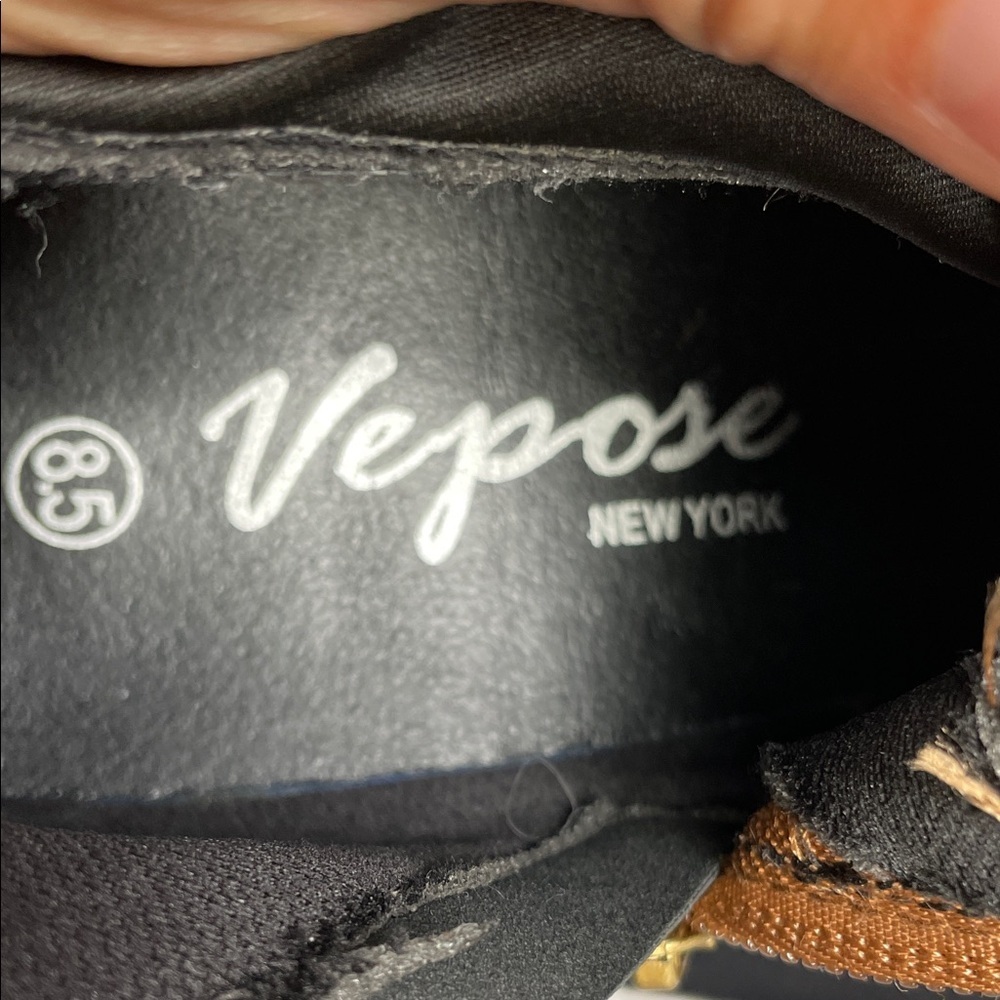 Vepose Tan Over-the-Knee Boots with Zipper - Picture 2 of 10